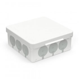 Коробка распределительная 60-0303-9003с для прямого монтажа двухкомпонентная безгалогенная (HF) белая с серым 100х100х40 (90шт/кор) Промрукав