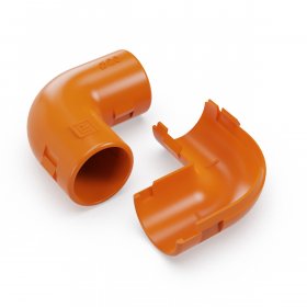 Соединитель угловой разборный оранжевый d20 мм (50шт/800шт уп/кор) Промрукав
