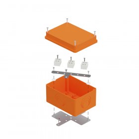 Коробка огнестойкая для о/п 40-0351-FR10.0-6 E15-E120 для о/п RAL2004 150х110х90 (6 шт/кор) Промрукав