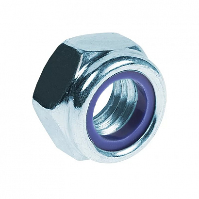 Гайка М10 с контрящим кольцом (DIN 985) (100 шт/уп) Промрукав