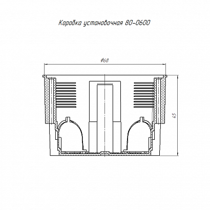 Коробка установочная ГСК 80-0600 безгалогенная (HF) 68х45 (200шт/кор) Промрукав